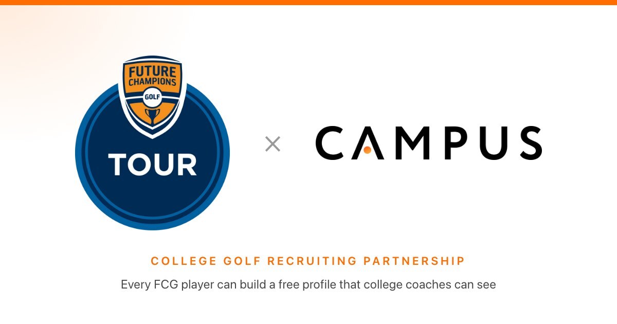 Future Champions Golf and CAMPUS logos for the college golf recruiting partnership